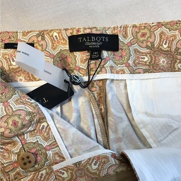 Talbots pedal pushers unusual  fabric - Picture 2 of 6